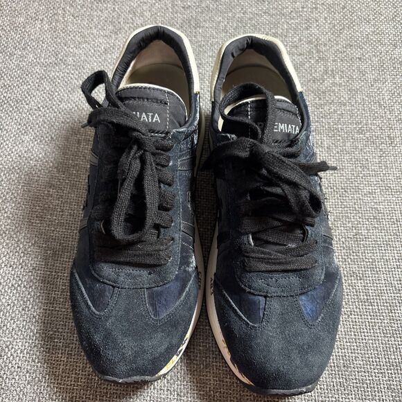 PREMIATA Conny Logo Patch Sneakers In Blue 483  Made In Italy SZ Euro 37/US 6.5 - Picture 3 of 10